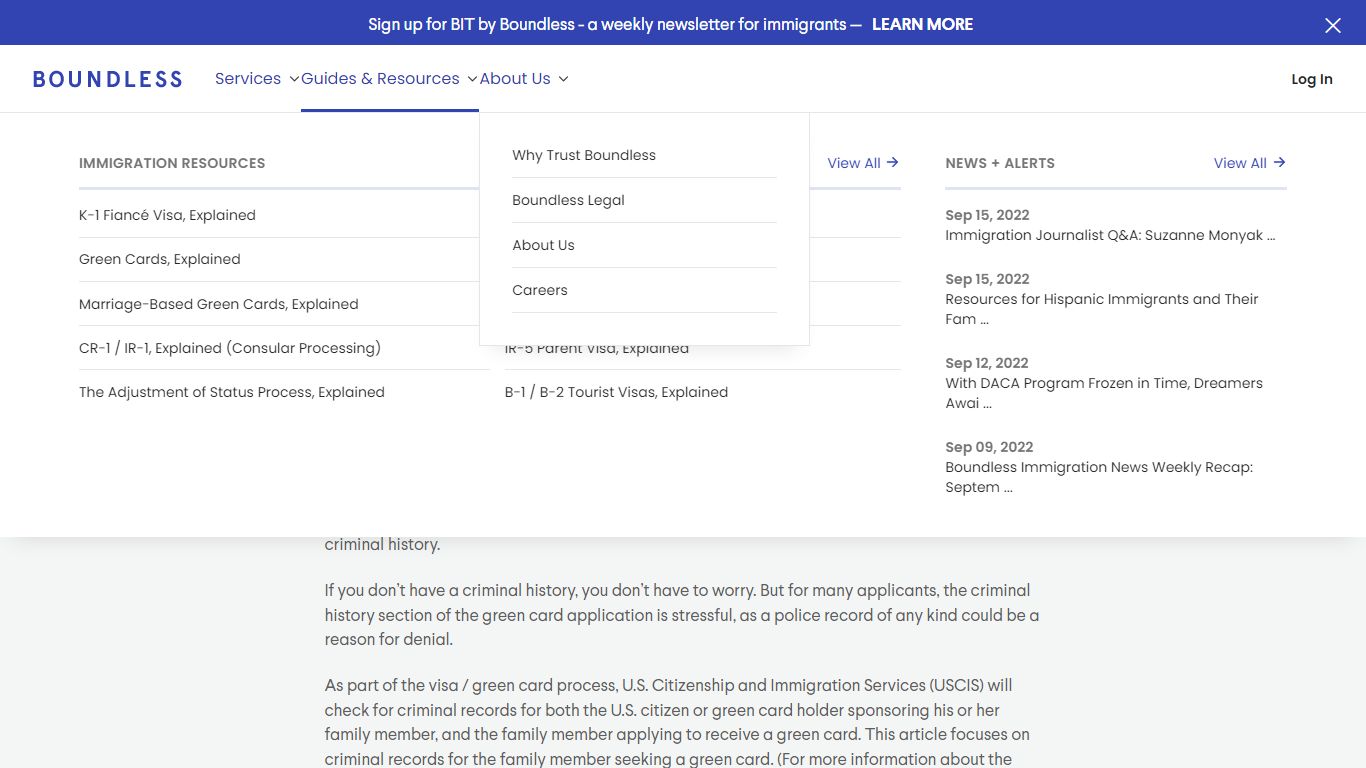 Info for Green Card Applicants with Criminal Records - Boundless